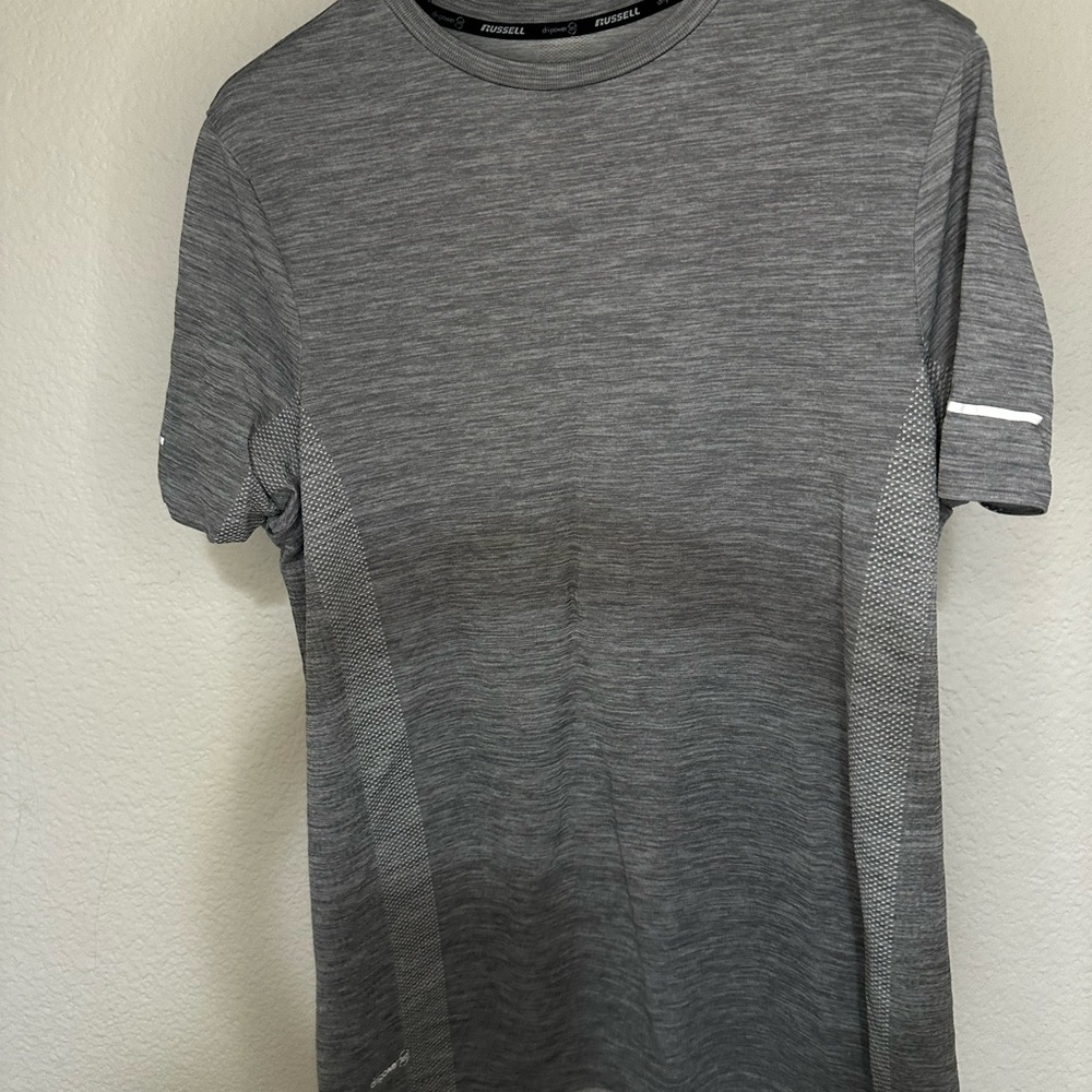 Russell Athletic Gray Short Sleeve Tee Gradient Design